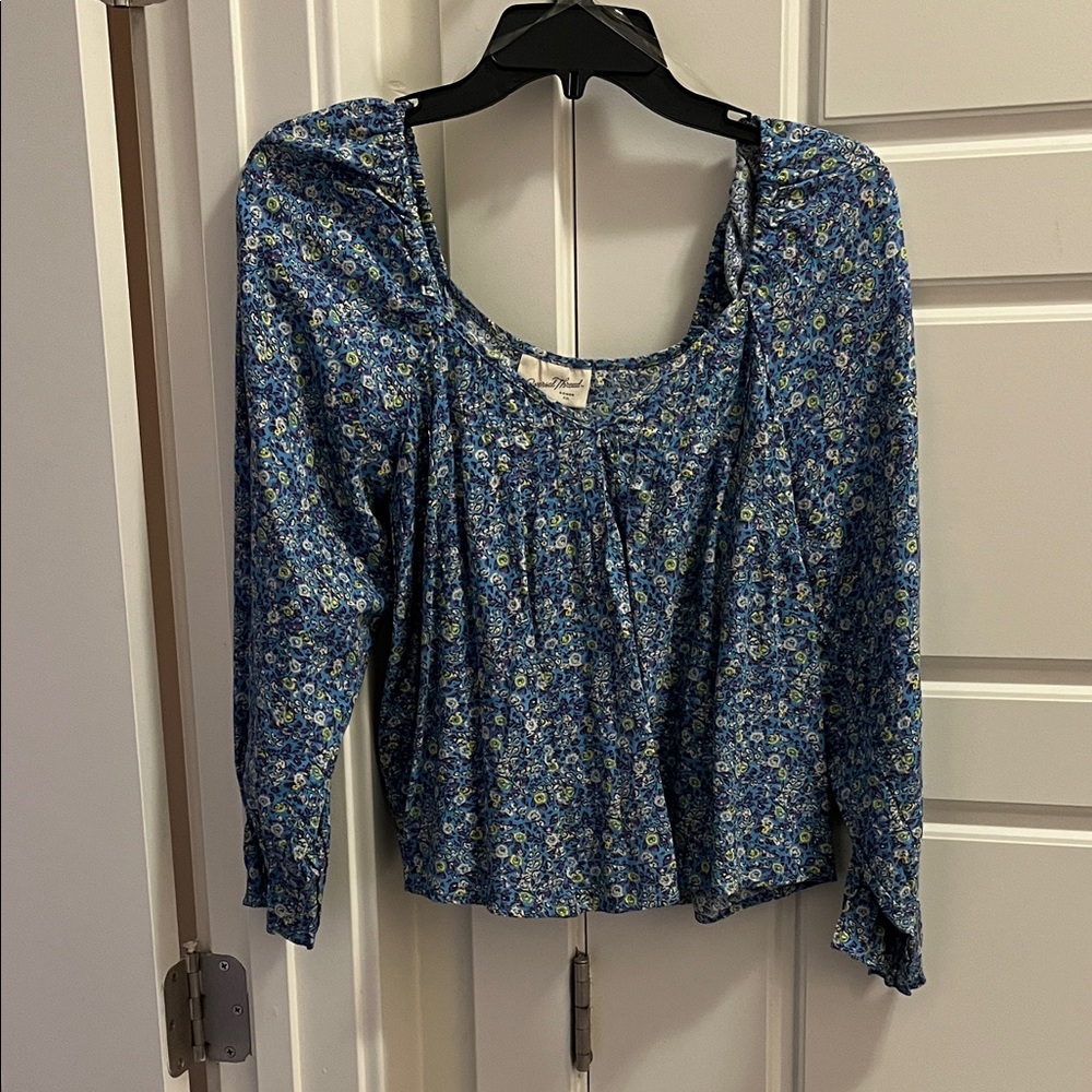 Universal Thread Blue Floral Blouse